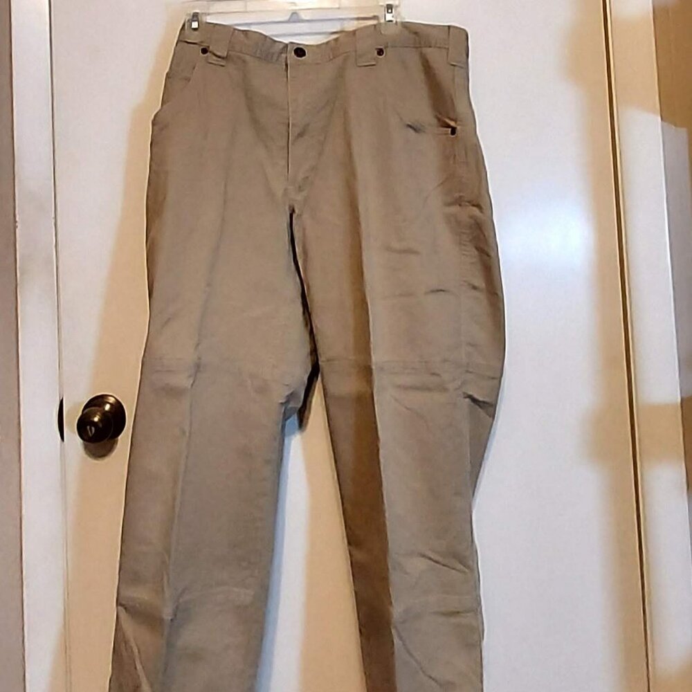 CabelasCasual Mens Khaki Outdoor Pants Chinos 5 Pockets Mesh Lining Hiking Work